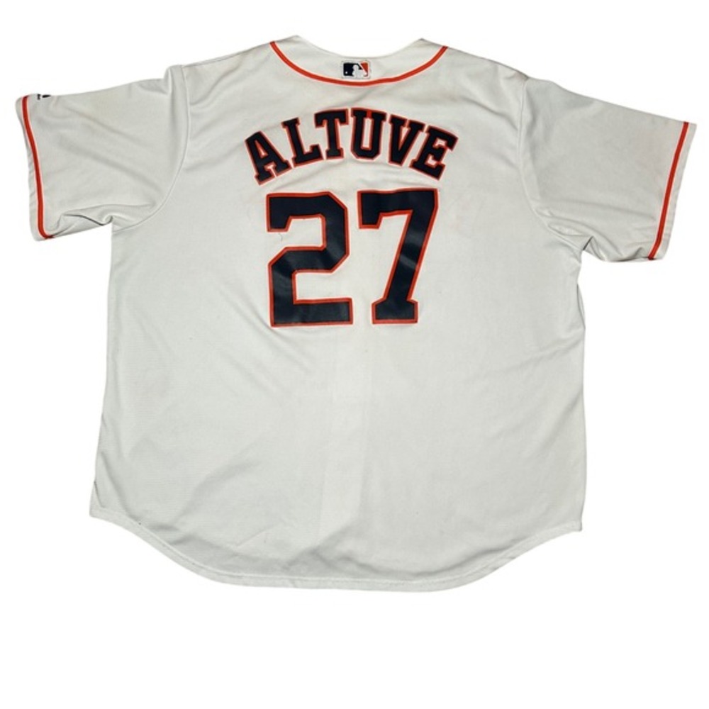Majestic Houston Astros Jose Altuve 27 Baseball Jersey Men's 2XL Cool Base White